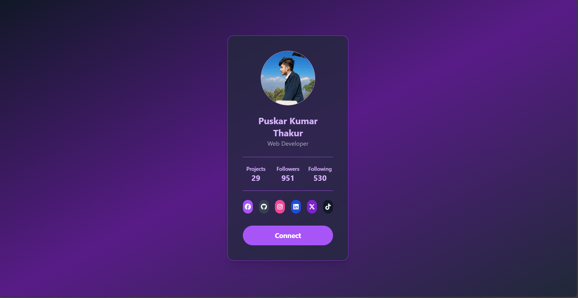 profile card